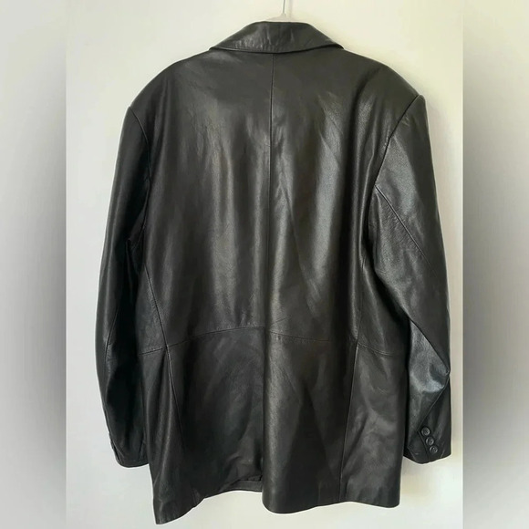Vintage Leather Jacket Men’s Large Brown 100% Lambskin Roundtree & Yorke - Picture 2 of 8